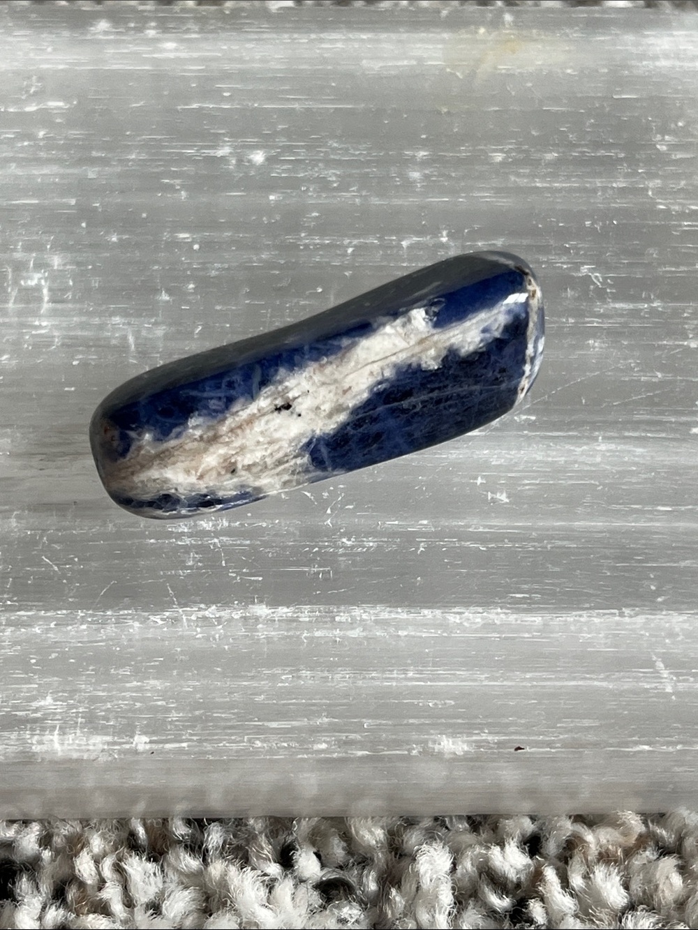 Polished Blue and White Sodalite